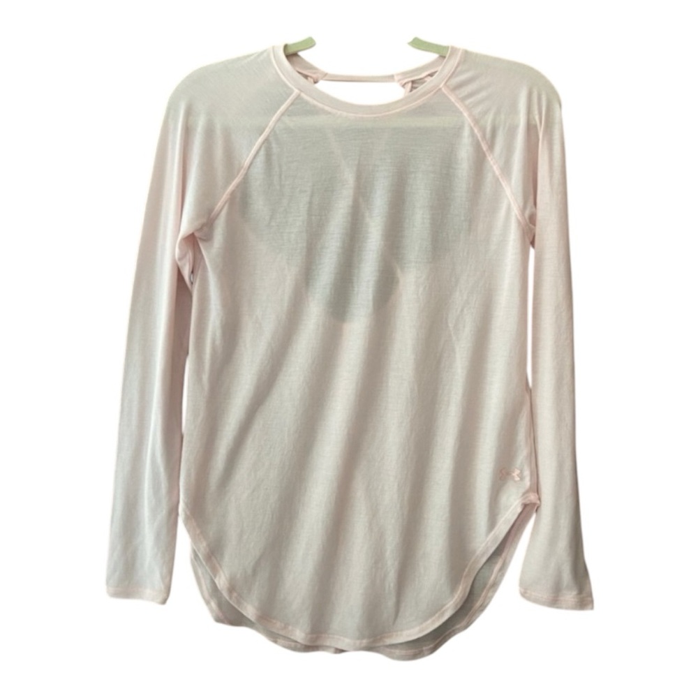 Under Armour Women's Light Pink Long Sleeve Heat Gear Top - Size XS
